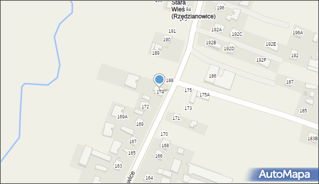 Rzędzianowice, Rzędzianowice, 174, mapa Rzędzianowice