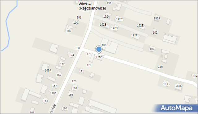 Rzędzianowice, Rzędzianowice, 175A, mapa Rzędzianowice