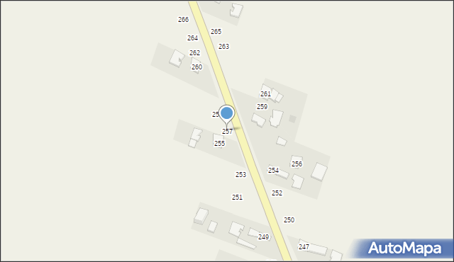 Rzędzianowice, Rzędzianowice, 257, mapa Rzędzianowice