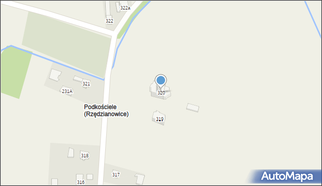 Rzędzianowice, Rzędzianowice, 320, mapa Rzędzianowice