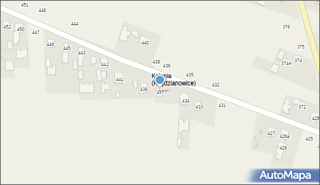 Rzędzianowice, Rzędzianowice, 437, mapa Rzędzianowice