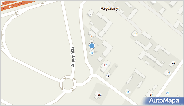 Rzędziany, Rzędziany, 10, mapa Rzędziany