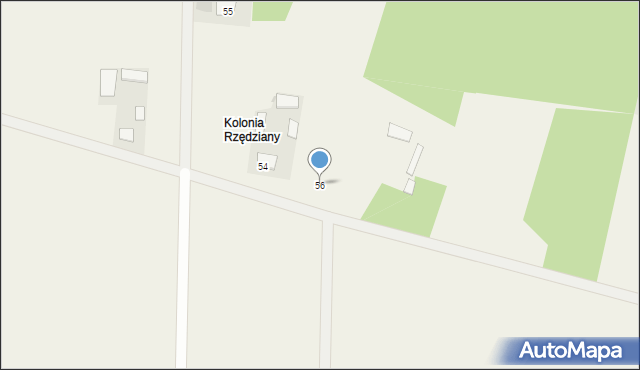 Rzędziany, Rzędziany, 56, mapa Rzędziany