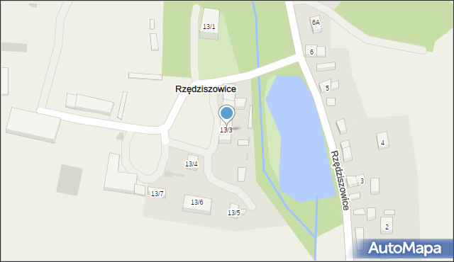 Rzędziszowice, Rzędziszowice, 13/3, mapa Rzędziszowice