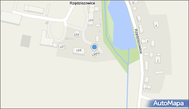 Rzędziszowice, Rzędziszowice, 13/5, mapa Rzędziszowice