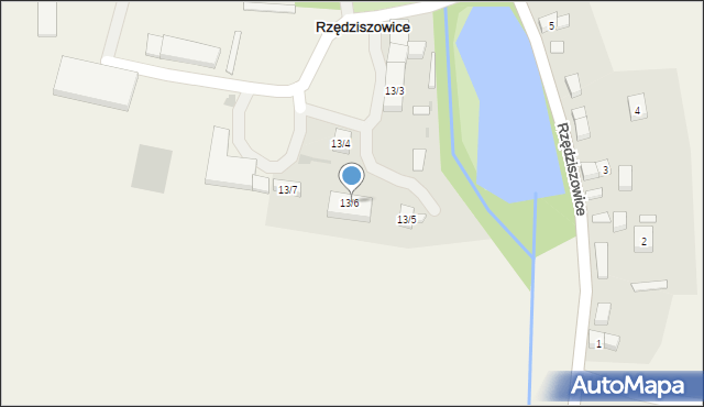 Rzędziszowice, Rzędziszowice, 13/6, mapa Rzędziszowice