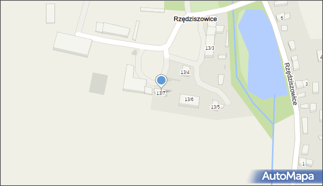 Rzędziszowice, Rzędziszowice, 13/7, mapa Rzędziszowice