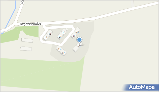 Rzędziszowice, Rzędziszowice, 20, mapa Rzędziszowice