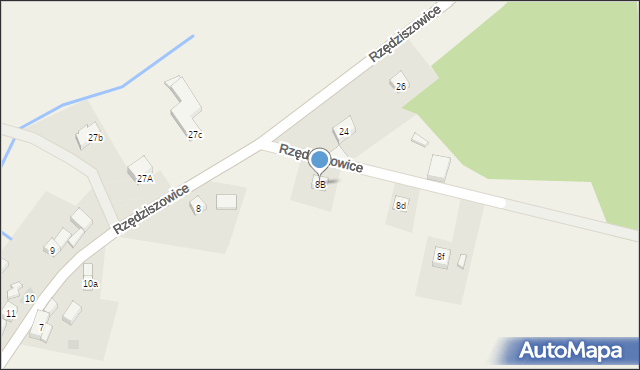 Rzędziszowice, Rzędziszowice, 8B, mapa Rzędziszowice