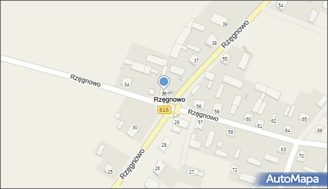 Rzęgnowo, Rzęgnowo, 36, mapa Rzęgnowo