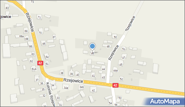 Rzejowice, Rzejowice, 46, mapa Rzejowice