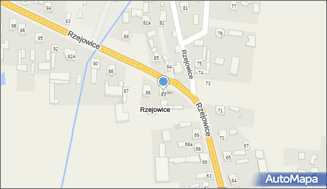 Rzejowice, Rzejowice, 83, mapa Rzejowice