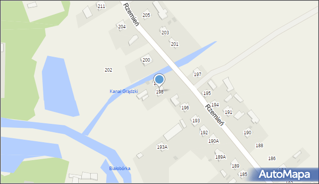 Rzemień, Rzemień, 198, mapa Rzemień