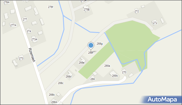 Rzemień, Rzemień, 268f, mapa Rzemień