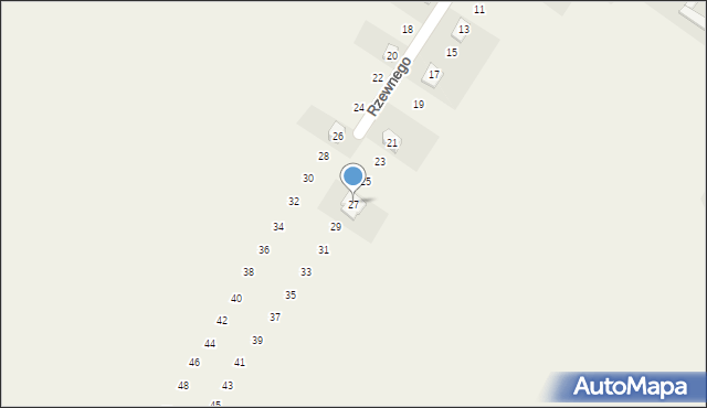 Rzeniszów, Rzewnego, 27, mapa Rzeniszów