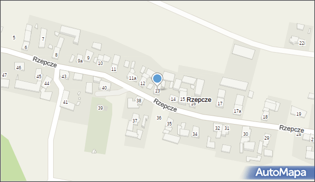 Rzepcze, Rzepcze, 13, mapa Rzepcze