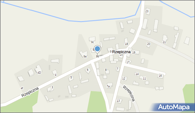 Rzepiczna, Rzepiczna, 9d, mapa Rzepiczna