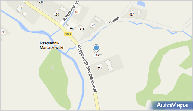 Rzepiennik Marciszewski, Rzepiennik Marciszewski, 11a, mapa Rzepiennik Marciszewski