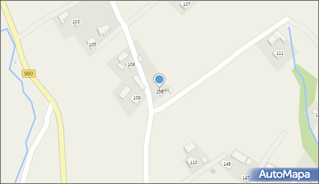 Rzepiennik Suchy, Rzepiennik Suchy, 208, mapa Rzepiennik Suchy