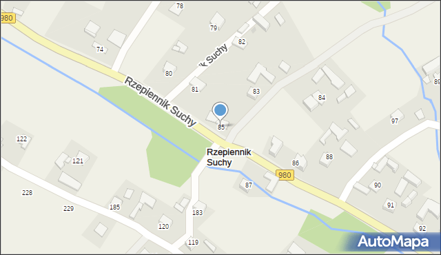 Rzepiennik Suchy, Rzepiennik Suchy, 85, mapa Rzepiennik Suchy