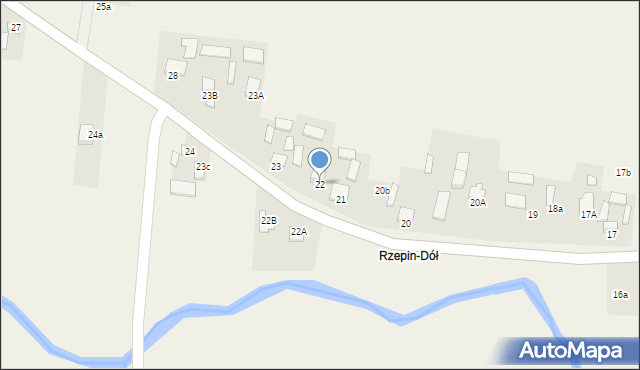 Rzepin-Kolonia, Rzepin-Kolonia, 22, mapa Rzepin-Kolonia