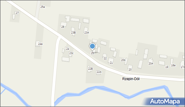 Rzepin-Kolonia, Rzepin-Kolonia, 23, mapa Rzepin-Kolonia