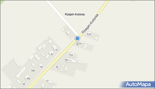 Rzepin-Kolonia, Rzepin-Kolonia, 52, mapa Rzepin-Kolonia