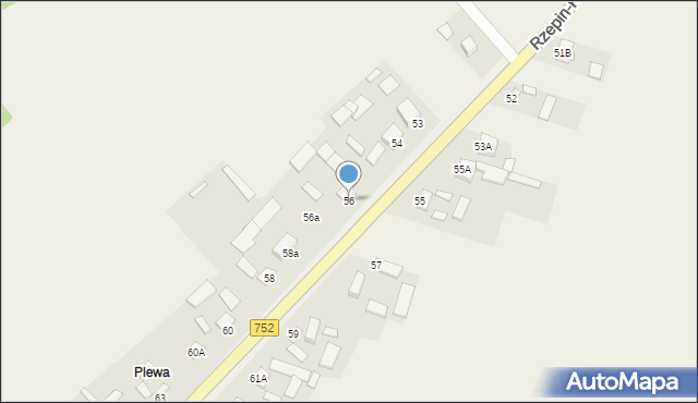 Rzepin-Kolonia, Rzepin-Kolonia, 56, mapa Rzepin-Kolonia