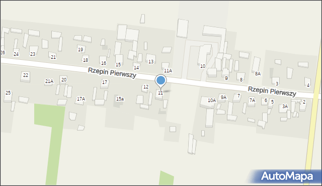 Rzepin Pierwszy, Rzepin Pierwszy, 11, mapa Rzepin Pierwszy