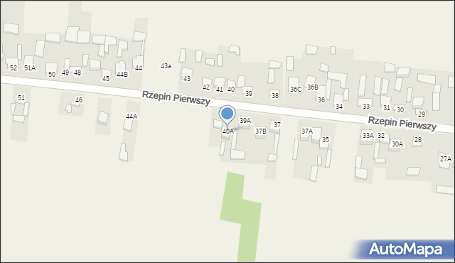 Rzepin Pierwszy, Rzepin Pierwszy, 40A, mapa Rzepin Pierwszy