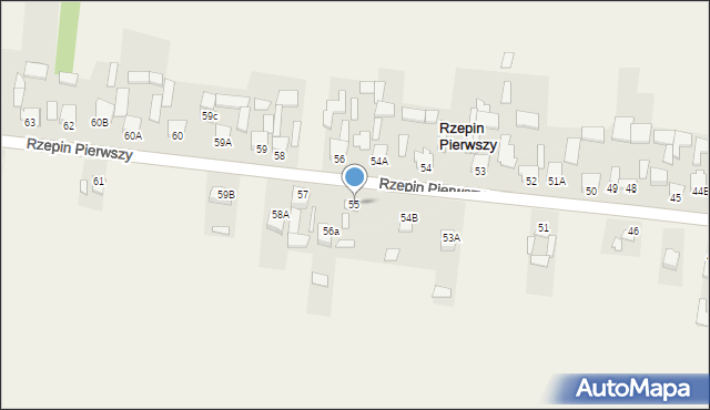 Rzepin Pierwszy, Rzepin Pierwszy, 55, mapa Rzepin Pierwszy