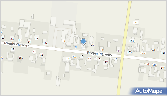Rzepin Pierwszy, Rzepin Pierwszy, 8, mapa Rzepin Pierwszy