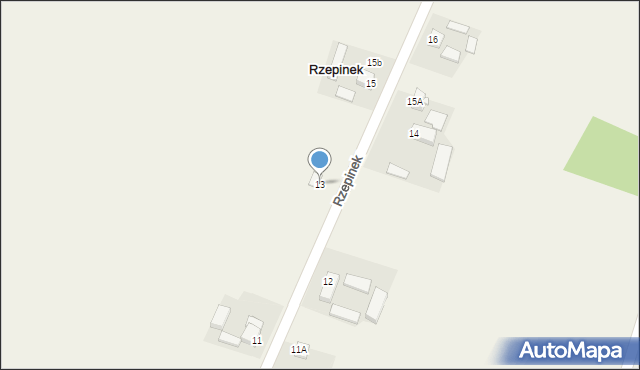 Rzepinek, Rzepinek, 13, mapa Rzepinek