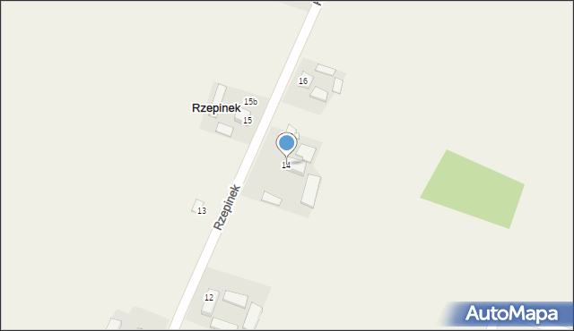 Rzepinek, Rzepinek, 14, mapa Rzepinek