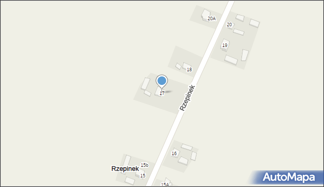 Rzepinek, Rzepinek, 17, mapa Rzepinek