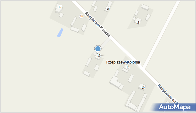 Rzepiszew-Kolonia, Rzepiszew-Kolonia, 14, mapa Rzepiszew-Kolonia