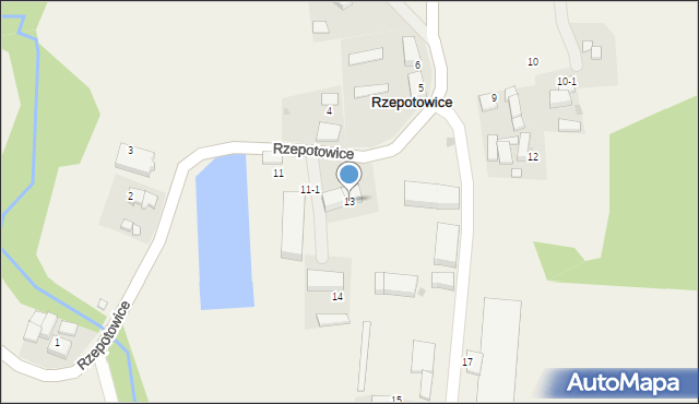 Rzepotowice, Rzepotowice, 13, mapa Rzepotowice