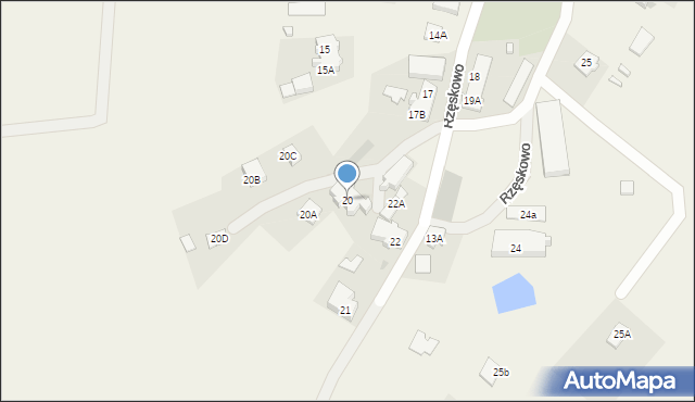 Rzęskowo, Rzęskowo, 20, mapa Rzęskowo