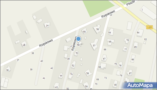 Rzęskowo, Rzęskowo, 54, mapa Rzęskowo