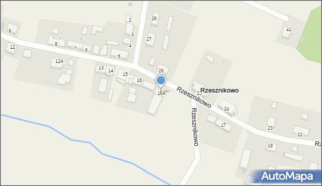 Rzesznikowo, Rzesznikowo, 16A, mapa Rzesznikowo