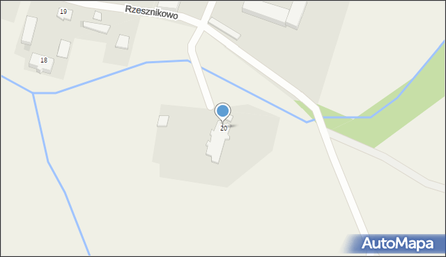 Rzesznikowo, Rzesznikowo, 20, mapa Rzesznikowo