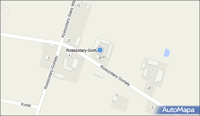 Rzeszotary-Gortaty, Rzeszotary-Gortaty, 19, mapa Rzeszotary-Gortaty