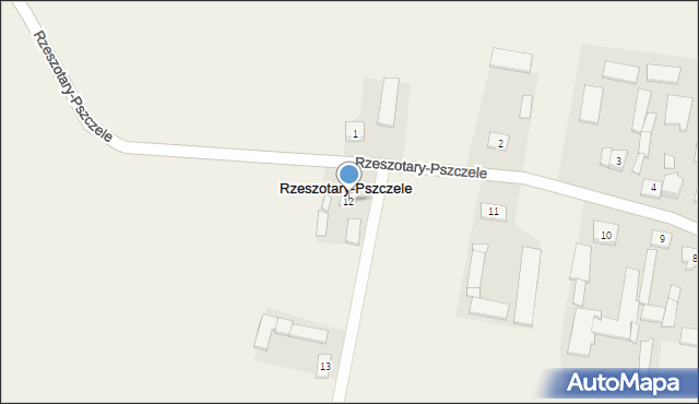 Rzeszotary-Pszczele, Rzeszotary-Pszczele, 12, mapa Rzeszotary-Pszczele