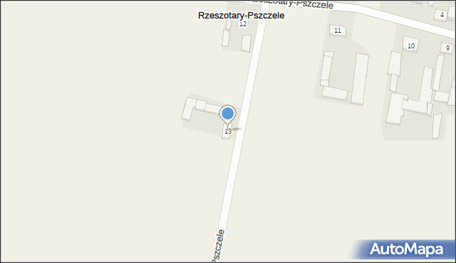 Rzeszotary-Pszczele, Rzeszotary-Pszczele, 13, mapa Rzeszotary-Pszczele