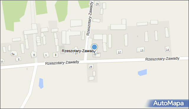 Rzeszotary-Zawady, Rzeszotary-Zawady, 11, mapa Rzeszotary-Zawady