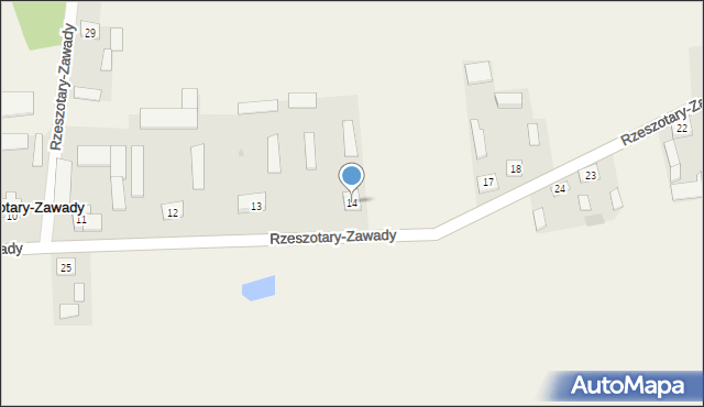 Rzeszotary-Zawady, Rzeszotary-Zawady, 14, mapa Rzeszotary-Zawady