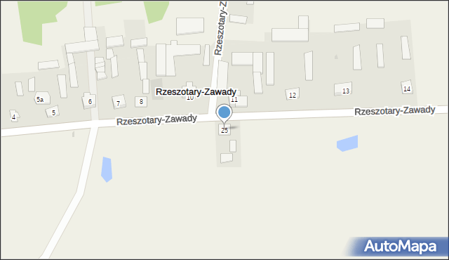 Rzeszotary-Zawady, Rzeszotary-Zawady, 25, mapa Rzeszotary-Zawady