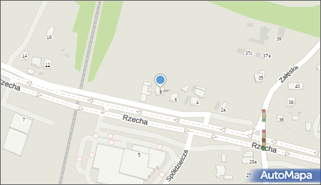 Rzeszów, Rzecha, 8, mapa Rzeszów