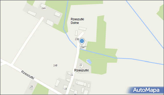 Rzeszutki, Rzeszutki, 23A, mapa Rzeszutki