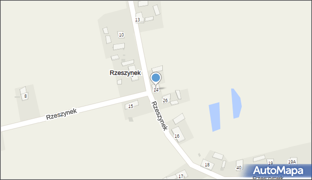 Rzeszynek, Rzeszynek, 14, mapa Rzeszynek